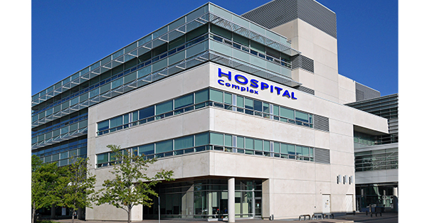 Large hospital complex building