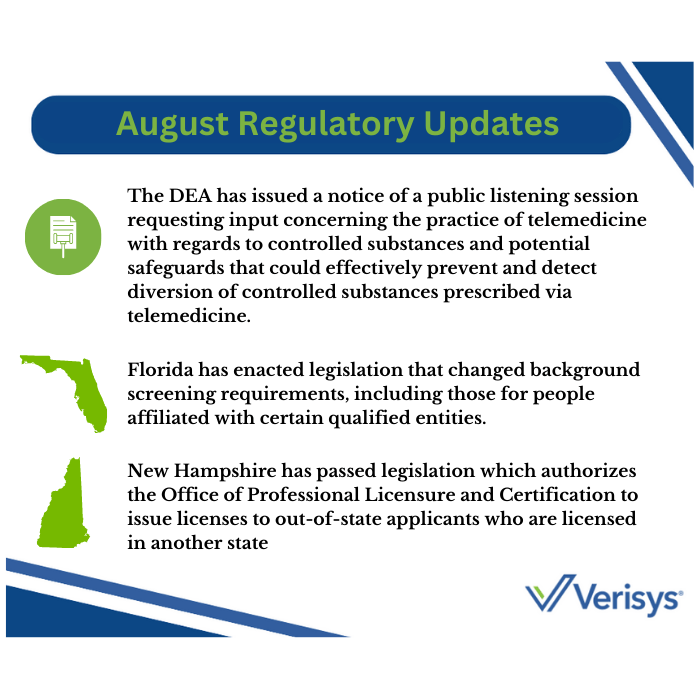 August Compliance Updates